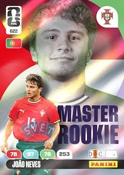 Joao Neves Portugal Panini FIFA World Cup 2026 Adrenalyn XL Master Rookies #622